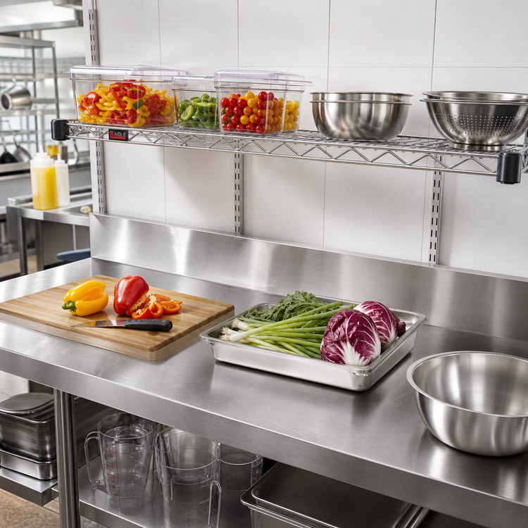Product image #2 for Eagle QuadTruss Quad-Adjust 72"W x 24"D Chrome-Plated Wire Shelf