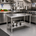 Thumbnail image #2 for Klinger's Trading AST1830 30 Inch x 18 Inch Flat Top 18/430 Stainless Steel Work Table with Undershelf