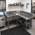 Thumbnail image #2 for Korner Clean L-Shaped Left-Attach Dish Table, 143 Inch, 14 Gauge 304 Stainless Steel