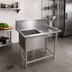 Thumbnail image #2 for John Boos Pro-Bowl 1-Compartment Floor Model Stainless Steel Sink with Right Drainboard