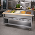 Thumbnail image #2 for Dinex ServeXpress DXPDME5OS 5-Well Electric Hot Food Table with Open Base, 72