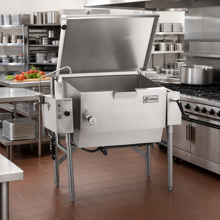 Product image #2 for Classic TGSE-2430-9 30-Gallon Gas Tilting Skillet with Open Frame Base