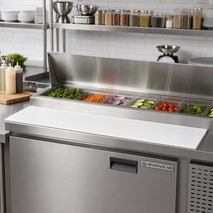 Product image #2 for Beverage-Air 19-Inch White Poly Cutting Board for DP46 Prep Table