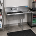 Thumbnail image #2 for BK Resources 3-Compartment Stainless Steel Convenience Store Sink with Right 15-Inch Drainboard