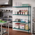 Thumbnail image #2 for Metro Super Erecta Pro Green 4-Shelf Add-On Polymer Shelving Unit, 18 x 48 x 63 Inches