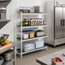Thumbnail image #2 for Fermostock 4-Tier Polymer Shelving Expansion Unit, 26 x 14 x 83 Inches, Gray