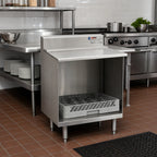 Thumbnail image #2 for Eagle Group 2200 Series FBGR18-22 18 Inch Wide, 24 Inch Deep Stainless Steel Glass Rack Storage Unit with Flatboard Top and Open Front Base
