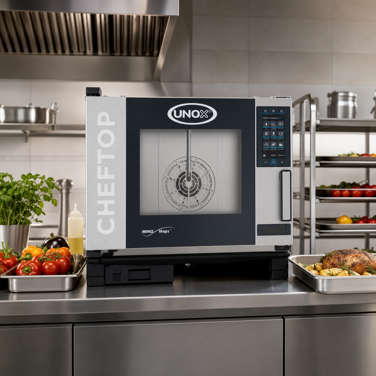 Product image #2 for UNOX ChefTop MIND.Maps Plus 5-Pan Gas Countertop Combi Oven/Steam Oven