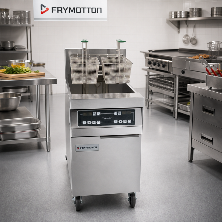 Product image #2 for RE High Efficiency Electric Fryer Battery with Built-In Filtration and Two 80-lb Frypots