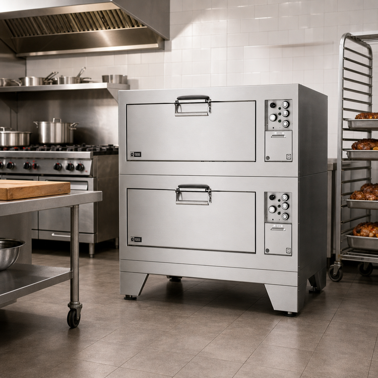 Product image #2 for Lang Marine Electric Double-Section Deck-Type Roast Oven, 12 kW, 16-Inch Bolt-Down Legs