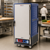 Thumbnail image #2 for Metro C5 3 Series Low-Watt 3/4 Height Heated Holding and Proofing Cabinet with Blue Insulation Armour, Full-Length Solid Doors, and Universal Wire Slides