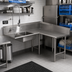 Thumbnail image #2 for John Boos Pro-Bowl Right-to-Left Corner Soiled Dishtable with 20 x 20 x 8 Sink Bowl
