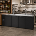 Thumbnail image #2 for True Premier Bar 108-Inch Four-Section Refrigerated Draft Bar Cooler with 2 Beer Columns