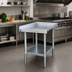Thumbnail image #2 for Comstock-Castle 48-Inch Equipment Stand with Stainless Steel Top and Galvanized Base