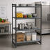 Thumbnail image #2 for Cambro Camshelving Basics Plus 4-Tier Stationary Starter Unit, 18 x 54 x 72 Inches, Brushed Graphite