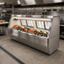 Thumbnail image #2 for Howard-McCray 35 Series Double Duty Fish and Poultry Self-Contained Refrigerated Service Case, 143-Inch, Stainless Steel, LED Lighting