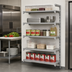 Thumbnail image #3 for Cambro Camshelving Premium 5-Shelf Solid Add-On Polymer Shelving Unit, 21 x 60 x 84 Inches, Speckled Gray