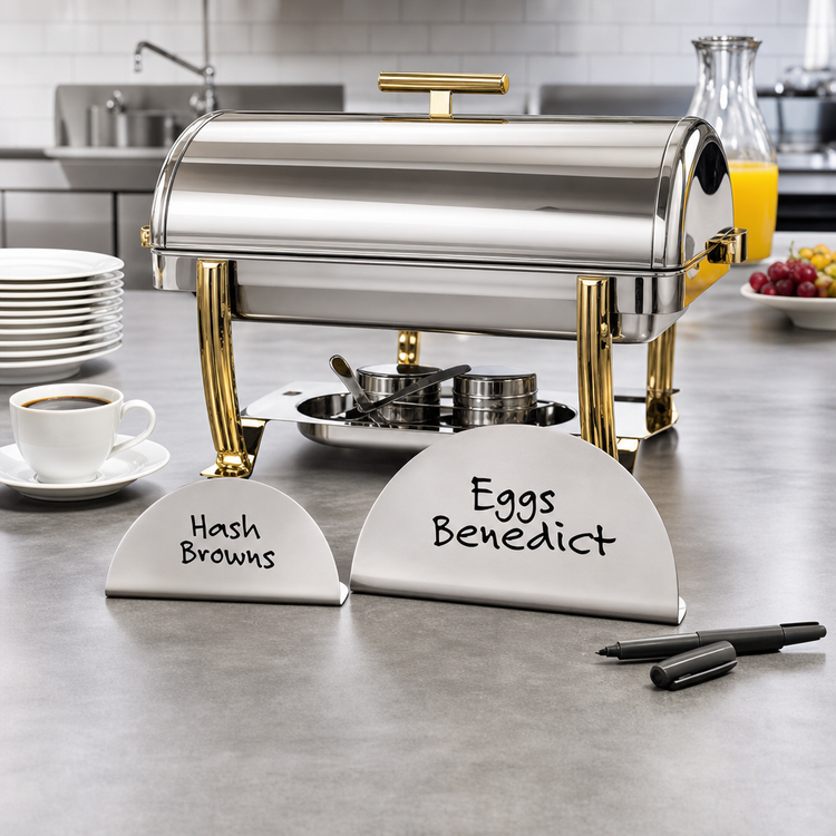 Product image #2 for American Metalcraft Stainless Steel Tabletop Write-On/Wipe-Off Menu Card Sign