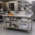Thumbnail image #2 for Eagle Group 96-Inch x 24-Inch Adjustable 18/430 Stainless Steel Work Table Undershelf