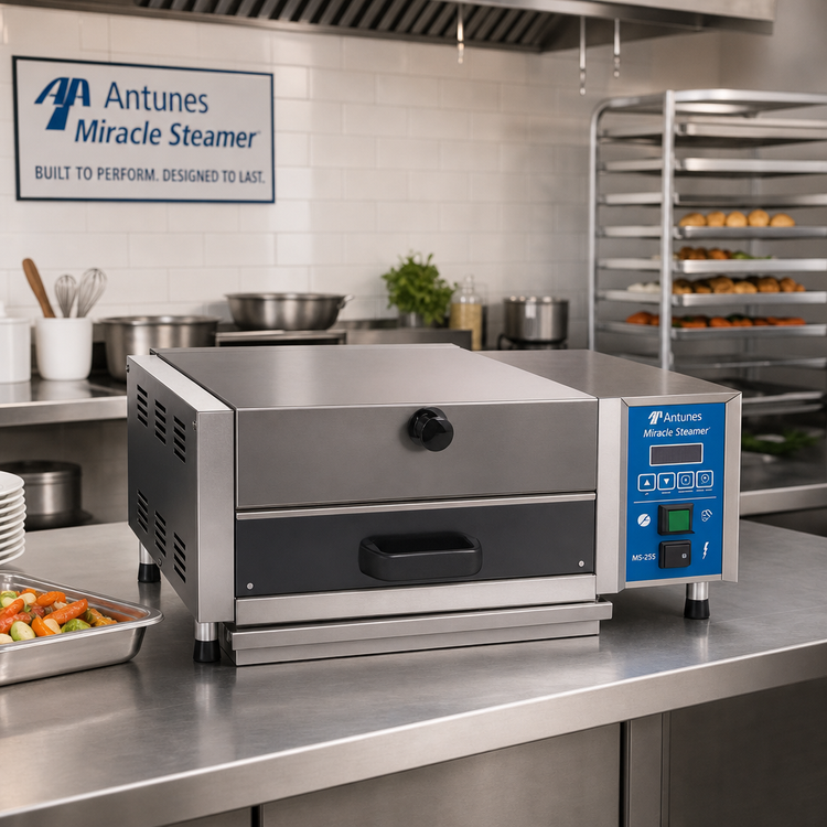 Product image #2 for Antunes Miracle Steamer MS-255 Drawer-Style Countertop Steamer with Direct Water Hook-Up, 208V