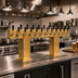Thumbnail image #2 for Perlick Back-to-Back Bridge Tee Countertop Glycol-Cooled Draft Beer Tower with Brass Finish, 16 Faucets