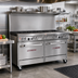 Thumbnail image #2 for Southbend Ultimate 60-Inch Gas Restaurant Range with 8 Open Burners, Standard Oven, Cabinet Base, and Backriser with Hi-Shelf