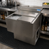 Thumbnail image #2 for BK Resources Underbar Ice Bin with Sliding Cover, 24 Inch x 21 Inch, 80 lb Capacity, Stainless Steel