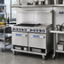 Thumbnail image #2 for Imperial Pro Series 48-Inch Gas Restaurant Range with 4 Open Burners, 24-Inch Raised Griddle/Broiler, Standard Oven, and Open Cabinet Base