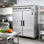 Thumbnail image #2 for Everest Refrigeration ESWF2 Two-Section 55 Cu. Ft. Reach-In Freezer, Solid Locking Doors, Stainless Steel, Top-Mounted Refrigeration