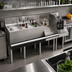 Thumbnail image #3 for Krowne Royal Series 66-Inch Underbar Ice Bin/Cocktail Station with Blender Station, Liquor Display, and 10-Circuit Cold Plate
