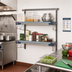 Thumbnail image #2 for Metro SmartWall Life Wall-Mounted Two-Shelf Starter Unit with 304 Stainless Steel Components and MetroMax 4 All-Polymer Shelves