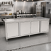Thumbnail image #2 for John Boos Enclosed Work Table with Stainless Steel Cabinet Base and Hinged Doors, 96 x 36 Inches, Flat Top