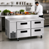 Thumbnail image #2 for Hoshizaki Steelheart 67-Inch 2-Section Worktop Refrigerator with 4 Drawers, Side-Mounted Self-Contained Refrigeration
