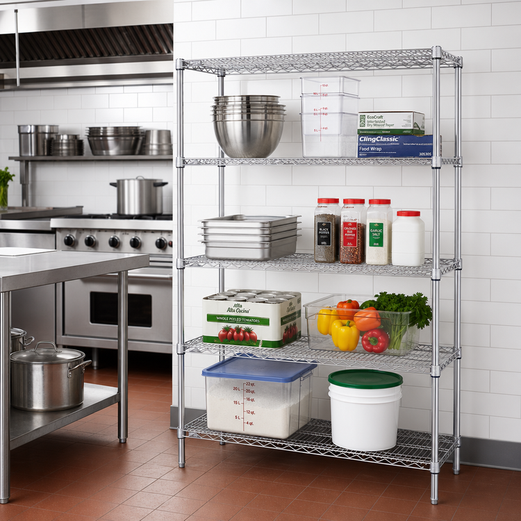 Product image #2 for Metro Super Erecta Convenience Pak Chrome-Plated Wire Shelving Unit, 60W x 18D x 74H, 4 Shelves