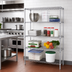 Thumbnail image #2 for Metro Super Erecta Convenience Pak Chrome-Plated Wire Shelving Unit, 60W x 18D x 74H, 4 Shelves