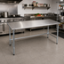 Thumbnail image #2 for BlendPort® Budget Series 72-Inch x 30-Inch 430 Stainless Steel Work Table with Galvanized Base