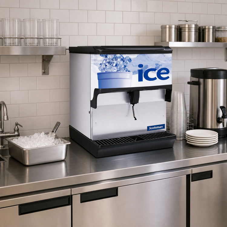 Product image #2 for Scotsman IOD200-1 Countertop Ice-Only Dispenser, 200 lb Storage Capacity