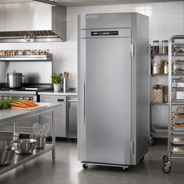 Product image #2 for Victory UltraSpec™ Extra High Roll-In Reach-In Freezer, 1-Section, 38.06 Cu. Ft., Self-Contained