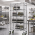Thumbnail image #2 for Quantum Mobile Wine Bulk Storage Security Shelving Unit, Chrome Plated Finish