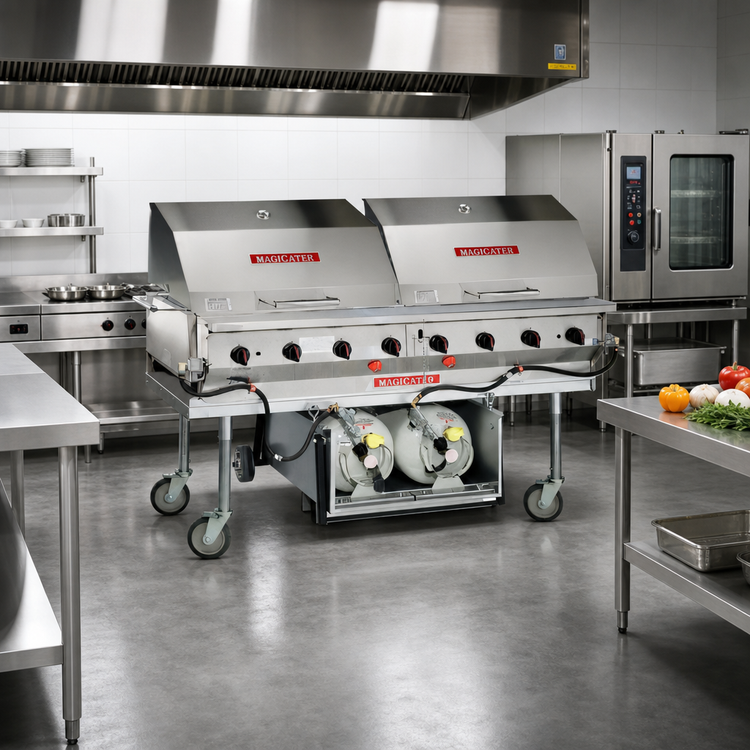 Product image #2 for Magicater 60-Inch Transportable Liquid Propane Outdoor Charbroiler with 8 Burners