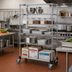 Thumbnail image #2 for Quantum Mobile Wire Shelving Cart with 5 Shelves, Chrome Plated Finish, 48 x 18 x 80 Inches