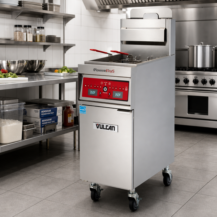 Product image #3 for Vulcan PowerFry5 21-Inch Free-Standing Gas Fryer with Digital Controls and KleenScreen PLUS Filtration, 65-70 lb Capacity