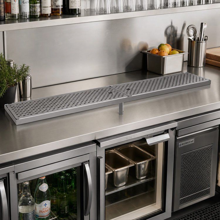 Product image #2 for Glastender Surface Mount Stainless Steel Drain Pan, 44 x 8 Inches
