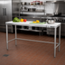 Thumbnail image #2 for Eagle Group 120 Inch x 30 Inch Poly Top Cutting Table with Stainless Steel Tubular Base