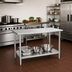 Thumbnail image #2 for Eagle Deluxe Series Stainless Steel Top Work Table with Adjustable Undershelf, 48 x 24 Inches