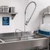 Thumbnail image #2 for T&S Brass EasyInstall Workboard Deck-Mount Pre-Rinse Add-On Faucet with 12-Inch Swing Nozzle and 8-Inch Adjustable Centers