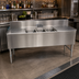 Thumbnail image #2 for Advance Tabco Prestige 3-Compartment Stainless Steel Underbar Sink Unit with Left and Right Drainboards and Deck-Mount Faucet, 72-Inch