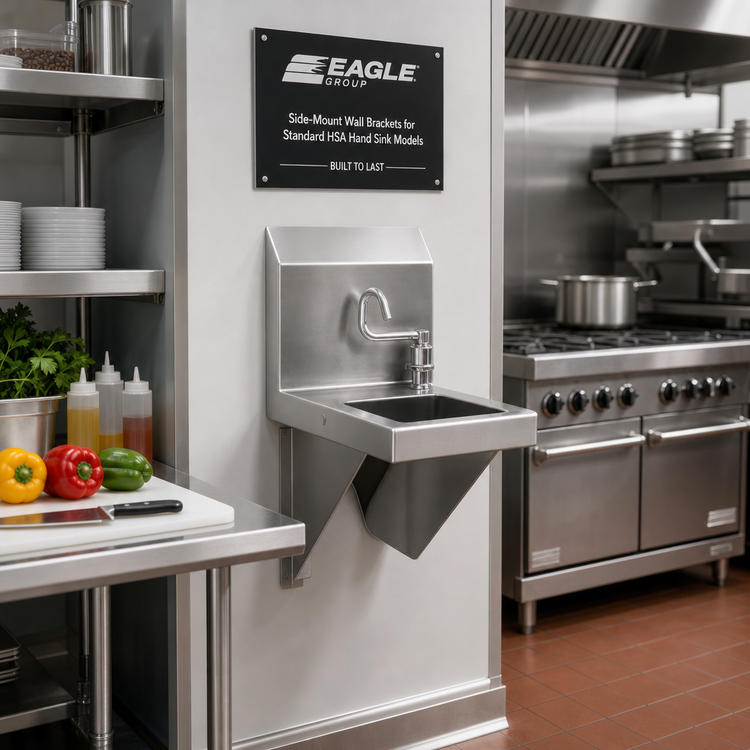 Product image #2 for Eagle Group Side-Mount Wall Brackets for Standard HSA Hand Sink Models