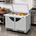 Thumbnail image #2 for Turbo Air Super Deluxe 48-Inch Two-Section Sandwich/Salad Mega Top Prep Table with Glass Lid