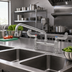 Thumbnail image #3 for EverSteel Double Pantry Deck-Mount Mixing Faucet, 8-Inch Centers, 12-Inch Swing Nozzle, Stainless Steel